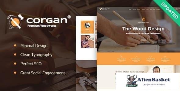 17412 Corgan v1.4.2 - Woodworks, Carpentry and Flooring WordPress Theme 