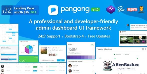 12442 Pangong v1.1 - Developer-friendly Bootstrap 4 Admin Dashboard + UI Kit 