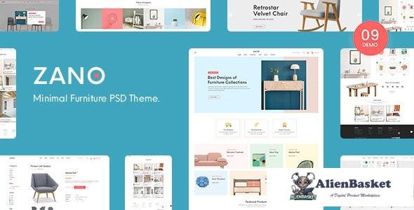 16166 Zano - Furniture eCommerce PSD Template 