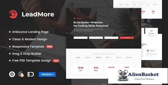 15756 LeadMore v1.0 - Lead Generation Unbounce Landing Page Template 