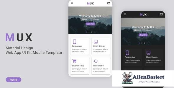 19701 MUX v1.0 - Material Design Web App UI Kit Mobile Template 