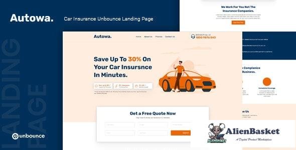 25558 Autowa v1.0 - Car Insurance Unbounce Landing Page Template 