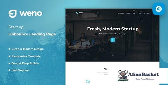 16665 Weno v1.0 - Startup Unbounce Landing Page Template 