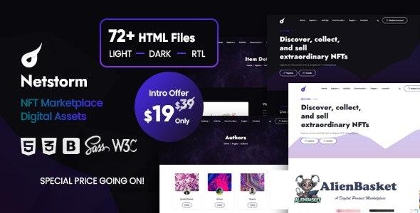27139 Netstorm v1.0 - NFT Marketplace HTML Template 