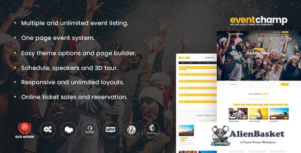 11792 Event Champ v1.7.4 – Multiple Events & Conference Wordpress Theme 