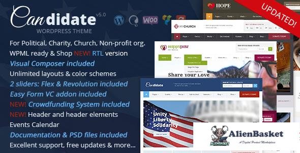 10136 Candidate v5.0 - Political/Nonprofit Wordpress Theme 