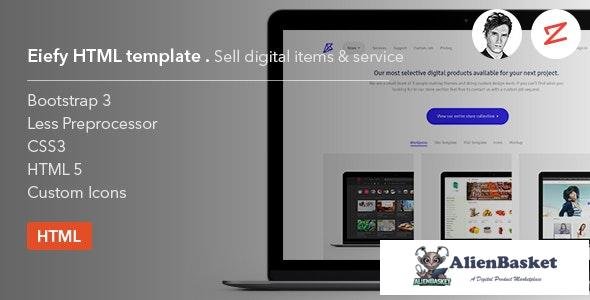 18538 Eiefy v1.0 - HTML Template for Selling Digital Items & Services 