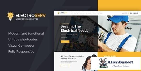 17151 ElectroServ v1.3.2 - Electrical Repair Service WordPress Theme 