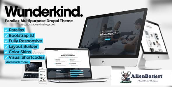 11785 Wunderkind v1.5 - One Page Parallax Drupal 7 Theme 