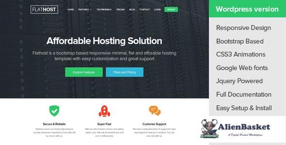10740 FlatHost v2.2 - WordPress Hosting Theme + WHMCS 