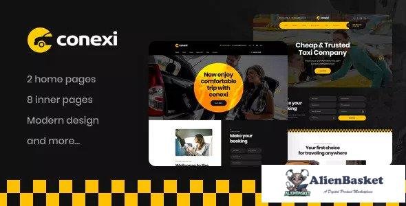 13353 Conexi - Online Taxi Booking Service PSD Template 