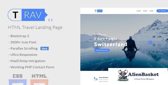 25370 Trav v1.1 - Travel HTML Landing Page 