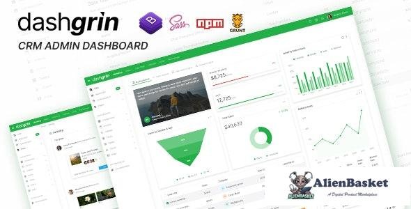 19014 Dashgrin v1.0 - Responsive Data Analytics Admin Dashboard Template 