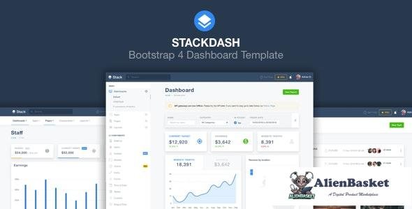 20392 StackDash v1.3.0 - Bootstrap 4 Admin Dashboard Theme 