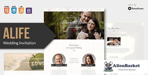 16574 Alife v1.0 - Wedding Invitation HTML Template 