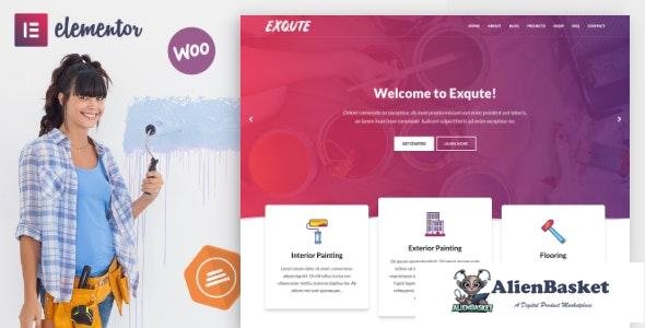 28426 Exqute v1.8 - Painting Company WordPress Theme 