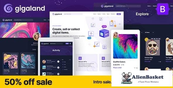 27067 Gigaland v1.0 - NFT Marketplace HTML Template 