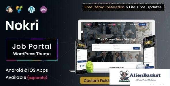20869 Nokri v1.3.2 - Job Board WordPress Theme 