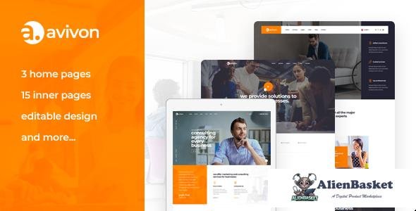 13190 Avivon - Pure Business Consulting & Finance PSD Template 