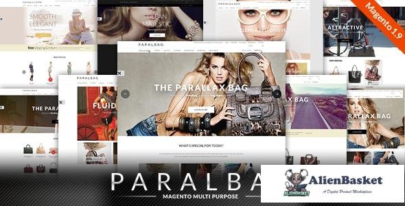 12718 Responsive Magento Themes - Parallax Handbags Bags Store 