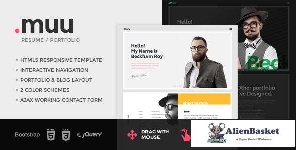 20955 MUU v1.1 - Unique and Creative Resume / Portfolio Template 
