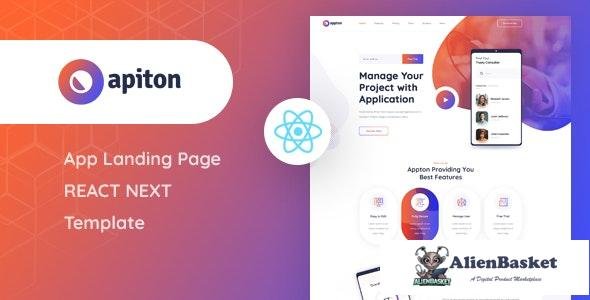 22914 Apiton v1.0 - React Next App Landing Page Template 