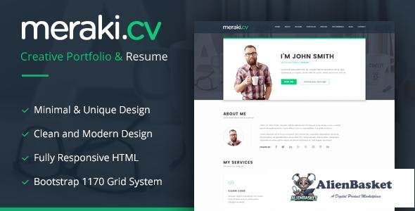 14333 Meraki v1.3 - One Page Resume WordPress Theme 