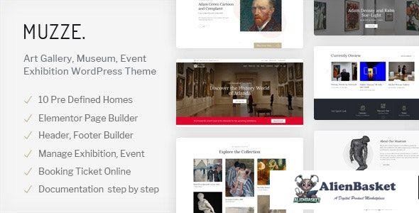 20988 Muzze v1.2.3 - Museum Art Gallery Exhibition WordPress Theme 