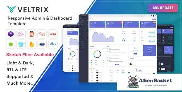 26169 Veltrix v3.3.0 - Admin & Dashboard Template 