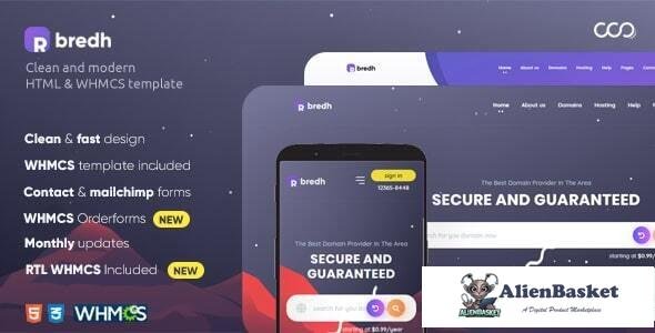 24662 Bredh v1.7 - Multipurpose Web Hosting with WHMCS Template 