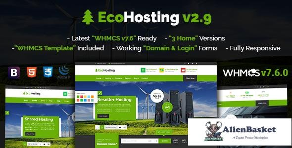 12198 EcoHosting v2.9 - Responsive HTML5 Hosting and WHMCS Template 