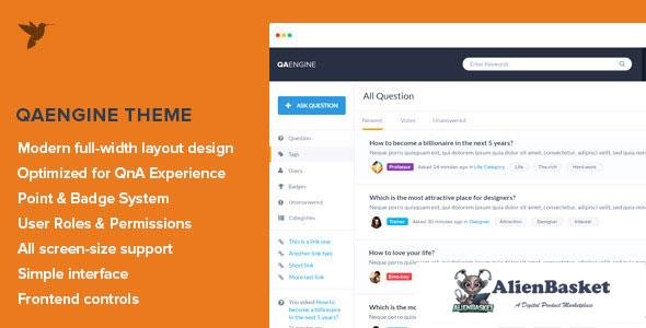 12660 QAEngine v2.0.12 - Question and Answer WordPress Theme 