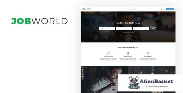 11222 Job World - Job Portal PSD Template 