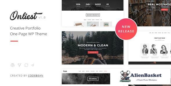 11408 Onliest - Creative Portfolio One Page WP Theme 