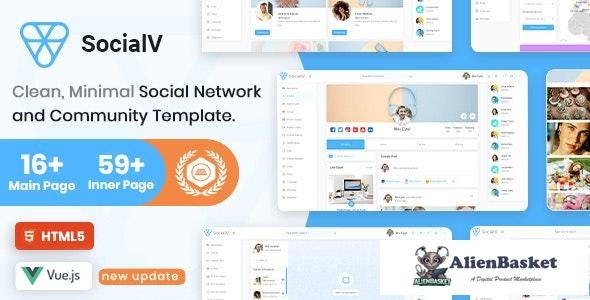 22125 SocialV v2.0 - Vue Js, HTML Social Network & Community Admin Template 