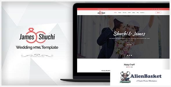 15389 James & Shuchi - Wedding HTML Template 
