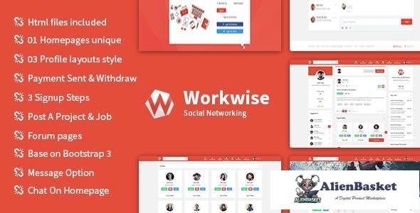 15006 Workwise - The Freelancer And Social Networking HTML Template 