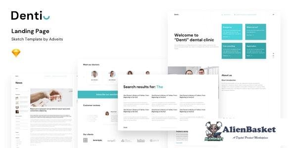 25556 Denti v1.0 - Landing page Sketch Template 