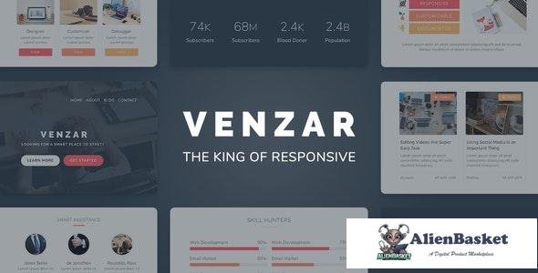 19514 Venzar v1.0.0 - Responsive Clean Email Template 