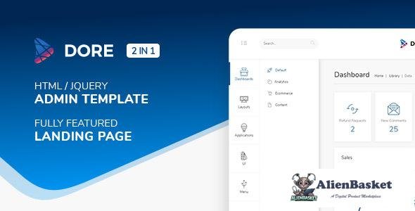 26289 Dore v2.4.0 - Html jQuery Admin Template & Landing Page 