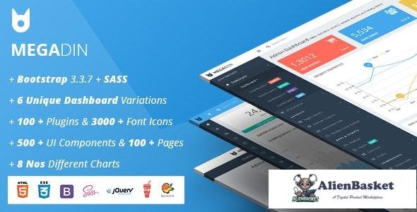 16815 MegaDin v1.0.0 - Responsive Admin Dashboard Template 