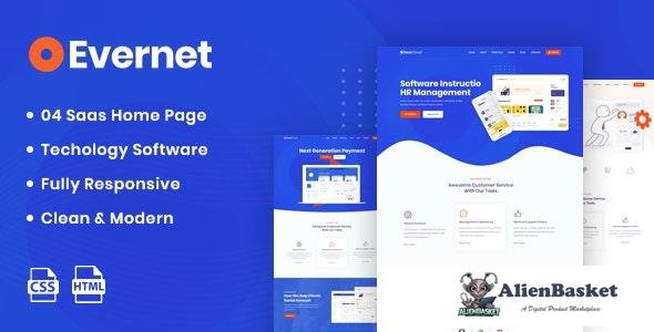 25831 Evernet v1.0 - HTML5 Template for Software, Startup & Agency 