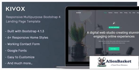 17137 Kivox v1.0.0 - Responsive Landing Page Template 