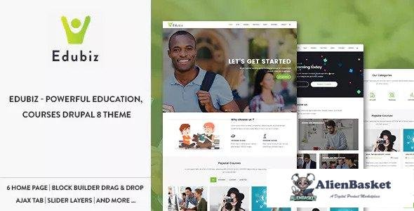 13701 Edubiz - Powerful Education, Courses Drupal 8.6 Theme 