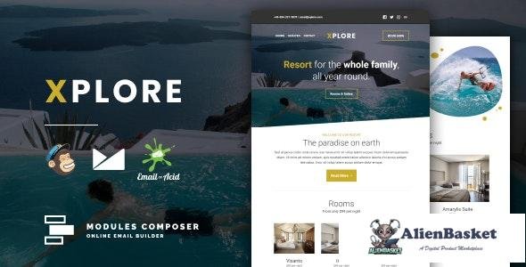 26089 Xplore v1.0 - Responsive Email for Hotels, Booking & Traveling with Online Builder 