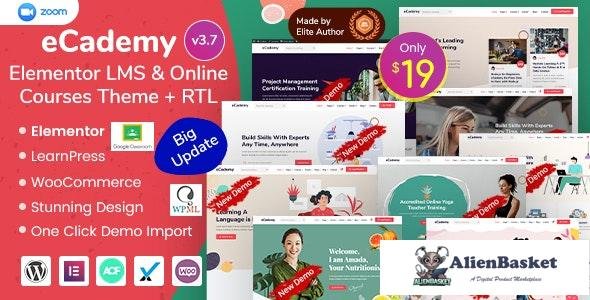 22065 eCademy v3.9 - Elementor LMS & Online Courses Theme 