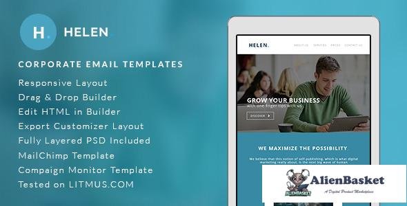 11049 Helen - Corporate Email Templates + Builder Access 