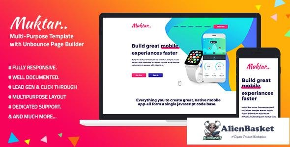 10351 Muktar - Multi-Purpose Template with Unbounce Page Builder 