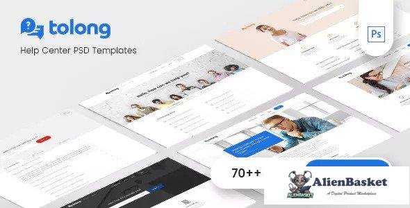 13270 Tolong v3.0 - Help Desk / Knowledge Base PSD Template 