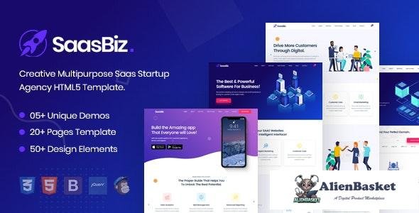 26399 SaasBiz 1.0 - Saas Startup HTML Template 